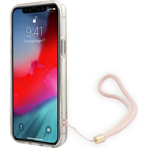 Kup Etui Guess GUOHCP12MH4STP Apple iPhone 12/12 Pro różowy/pink hardcase 4G Print Strap - GUE1792PNK - {ean13} - Sklep Home Screen