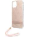 Kup Etui Guess GUOHCP12MH4STP Apple iPhone 12/12 Pro różowy/pink hardcase 4G Print Strap - GUE1792PNK - {ean13} - Sklep Home Screen
