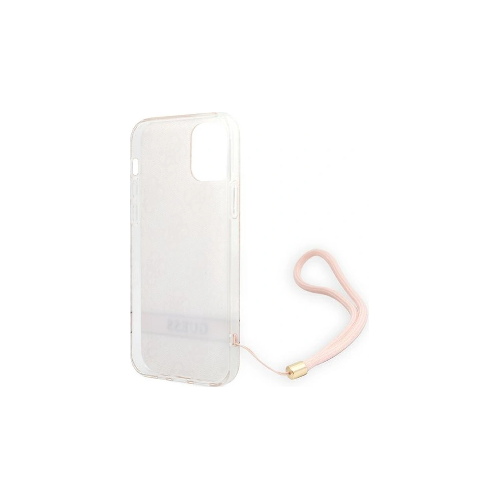 Etui Guess GUOHCP12MH4STP Apple iPhone 12/12 Pro różowy/pink hardcase 4G Print Strap