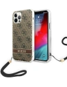 Etui Guess GUOHCP12MH4STW Apple iPhone 12/12 Pro hnědý/brown hardcase 4G Print Strap