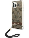 Kup Etui Guess GUOHCP12MH4STW Apple iPhone 12/12 Pro hnědý/brown hardcase 4G Print Strap - GUE1793BR - {ean13} - Sklep Home Screen
