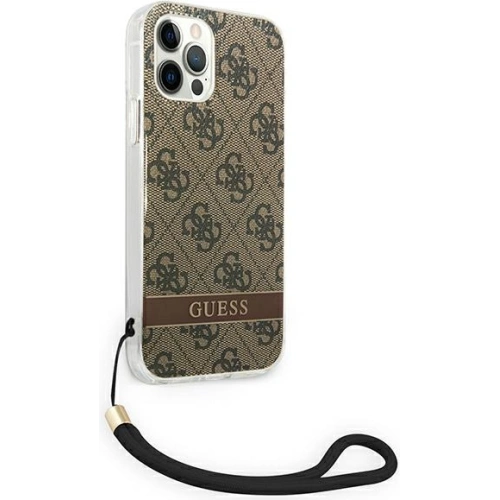 Kup Etui Guess GUOHCP12MH4STW Apple iPhone 12/12 Pro hnědý/brown hardcase 4G Print Strap - GUE1793BR - {ean13} - Sklep Home Screen