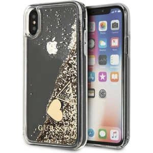 Kup Case Guess GUOHCPXGLHFLGO Apple iPhone XS/X gold/hartschale mit Glitter Charms - GUE1794GLD - {ean13} - Sklep Home Screen