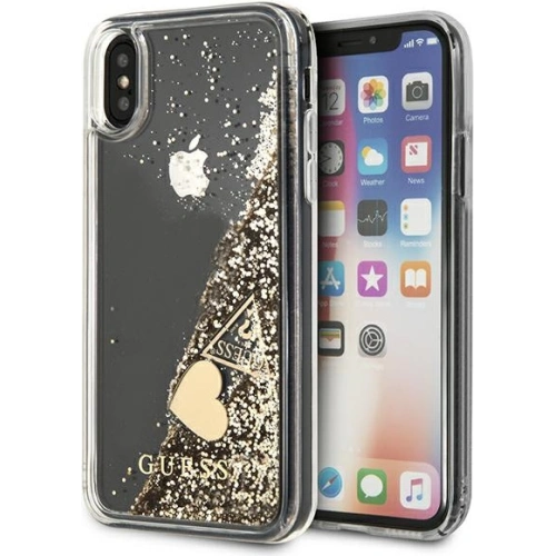 Kup Etui Guess GUOHCPXGLHFLGO Apple iPhone XS/X zlaté/hard case Glitter Charms - GUE1794GLD - {ean13} - Sklep Home Screen