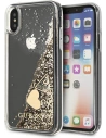 Guess GUOHCPXGLHFLGO Apple iPhone XS/X złoty hard case Glitter Charms