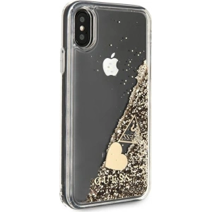 Kup Case Guess GUOHCPXGLHFLGO Apple iPhone XS/X gold/hartschale mit Glitter Charms - GUE1794GLD - {ean13} - Sklep Home Screen