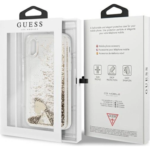 Kup Etui Guess GUOHCPXGLHFLGO Apple iPhone XS/X aurie hard case Glitter Charms - GUE1794GLD - {ean13} - Sklep Home Screen