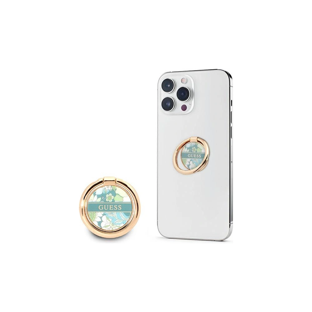 Uchwyt na palec Guess Ring stand GURSHCHMAN zielony/green Flower