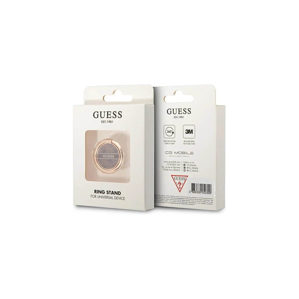 Uchwyt na palec Guess Ring stand GURSHG4SW brązowy/brown 4G