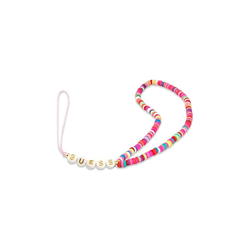 Zawieszka Guess GUSTGMPP Phone Strap wielokolorowy różowy/multicolor pink Heishi Beads