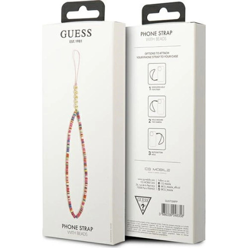 Buy Guess GUSTGMPP Phone Strap multicolor pink Heishi Beads - GUE1806MULPNK - {ean13} - Home Screen Store Europe