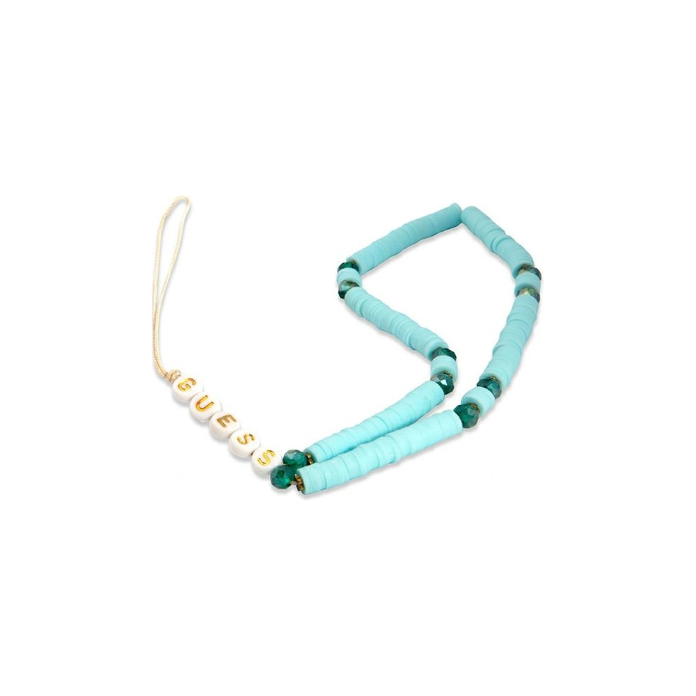 Zawieszka Guess GUSTPEARP Phone Strap niebieski/blue Heishi Beads