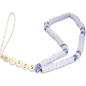 Závěs Guess GUSTPEARU Phone Strap lilak/lilac Heishi Beads