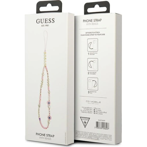 Buy Guess GUSTSHPP Phone Strap pink Beads Shell - GUE1811PNK - {ean13} - Home Screen Store Europe