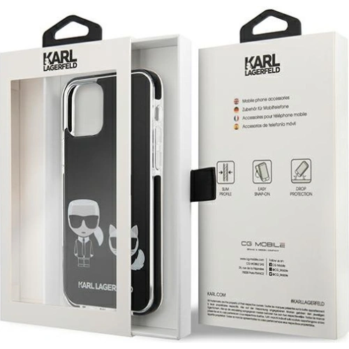 Kup Etui Karl Lagerfeld KLHCP12MTPEKCK Apple iPhone 12/12 Pro hardcase černý/black Karl&Choupette - KLD943BLK - {ean13} - Sklep Home Screen
