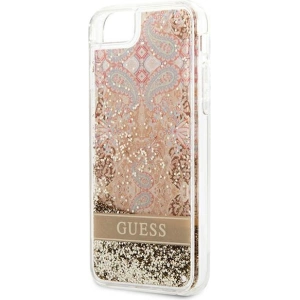 Buy Guess GUHCI8LFLSD Apple iPhone SE 2022/SE 2020/8/7 gold hardcase Paisley Liquid Glitter - GUE1812GLD - {ean13} - Home Screen Store Europe