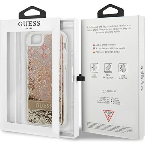 Kup Etui Guess GUHCI8LFLSD Apple iPhone SE 2022/SE 2020/8/7 arany/hardcase Paisley Liquid Glitter - GUE1812GLD - {ean13} - Sklep Home Screen