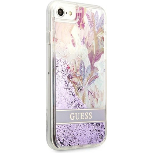 Kup Etui Guess GUHCI8LFLSU Apple iPhone SE 2022/SE 2020/8/7 fialové/purple hardcase Flower Liquid Glitter - GUE1813PRP - {ean13} - Sklep Home Screen
