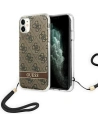 Buy Guess GUOHCN61H4STW Apple iPhone 11 brown hardcase 4G Print Strap - GUE1814BR - {ean13} - Home Screen Store Europe