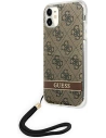 Kup Case Guess GUOHCN61H4STW Apple iPhone 11 braun/brown Hardcase 4G Print Strap - GUE1814BR - {ean13} - Sklep Home Screen