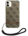 Kup Etui Guess GUOHCN61H4STW Apple iPhone 11 brązowy/brown hardcase 4G Print Strap - GUE1814BR - {ean13} - Sklep Home Screen