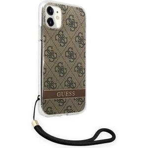Kup Etui Guess GUOHCN61H4STW Apple iPhone 11 barna/brown hardcase 4G Print Strap - GUE1814BR - {ean13} - Sklep Home Screen