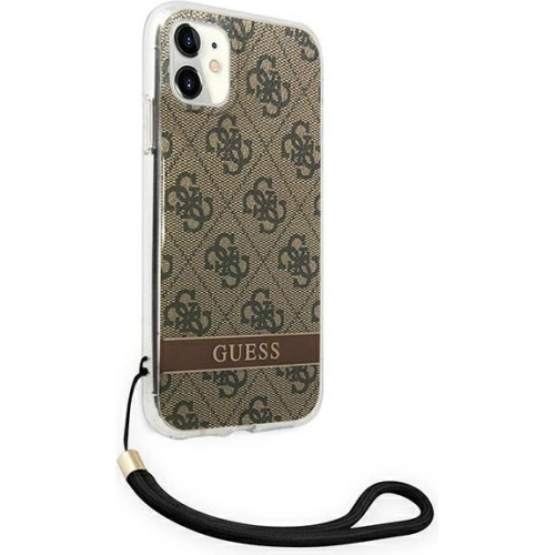 Kup Etui Guess GUOHCN61H4STW Apple iPhone 11 hnědý/brown hardcase 4G Print Strap - GUE1814BR - {ean13} - Sklep Home Screen