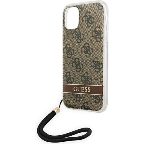 Kup Etui Guess GUOHCN61H4STW Apple iPhone 11 maro/brown hardcase 4G Print Strap - GUE1814BR - {ean13} - Sklep Home Screen