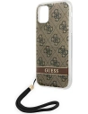Kup Etui Guess GUOHCN61H4STW Apple iPhone 11 hnědý/brown hardcase 4G Print Strap - GUE1814BR - {ean13} - Sklep Home Screen