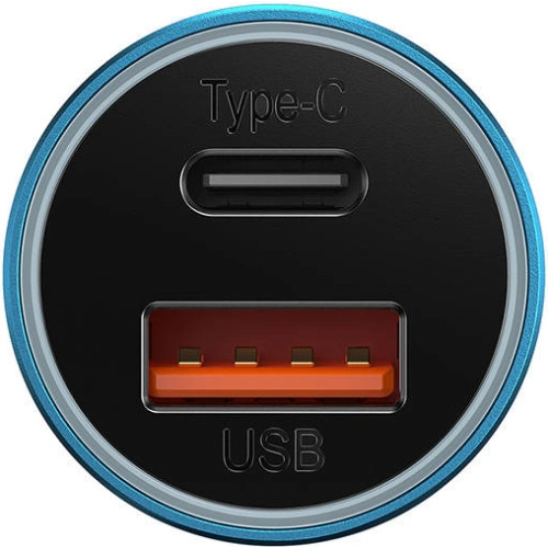 Kup Ładowarka samochodowa Baseus Golden Contactor Max, USB + USB-C, 60W (niebieska) - BSU3249BLU - {ean13} - Sklep Home Screen