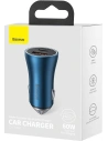Kup Ładowarka samochodowa Baseus Golden Contactor Max, USB + USB-C, 60W (niebieska) - BSU3249BLU - {ean13} - Sklep Home Screen