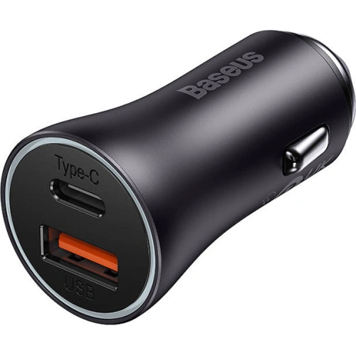 Kup Nabíječka do auta Baseus Golden Contactor Max, USB + USB-C, 60W (šedá) - BSU3250GRY - {ean13} - Sklep Home Screen