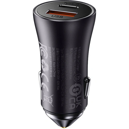 Kup Nabíječka do auta Baseus Golden Contactor Max, USB + USB-C, 60W (šedá) - BSU3250GRY - {ean13} - Sklep Home Screen