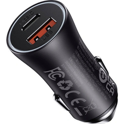 Kup Nabíječka do auta Baseus Golden Contactor Max, USB + USB-C, 60W (šedá) - BSU3250GRY - {ean13} - Sklep Home Screen