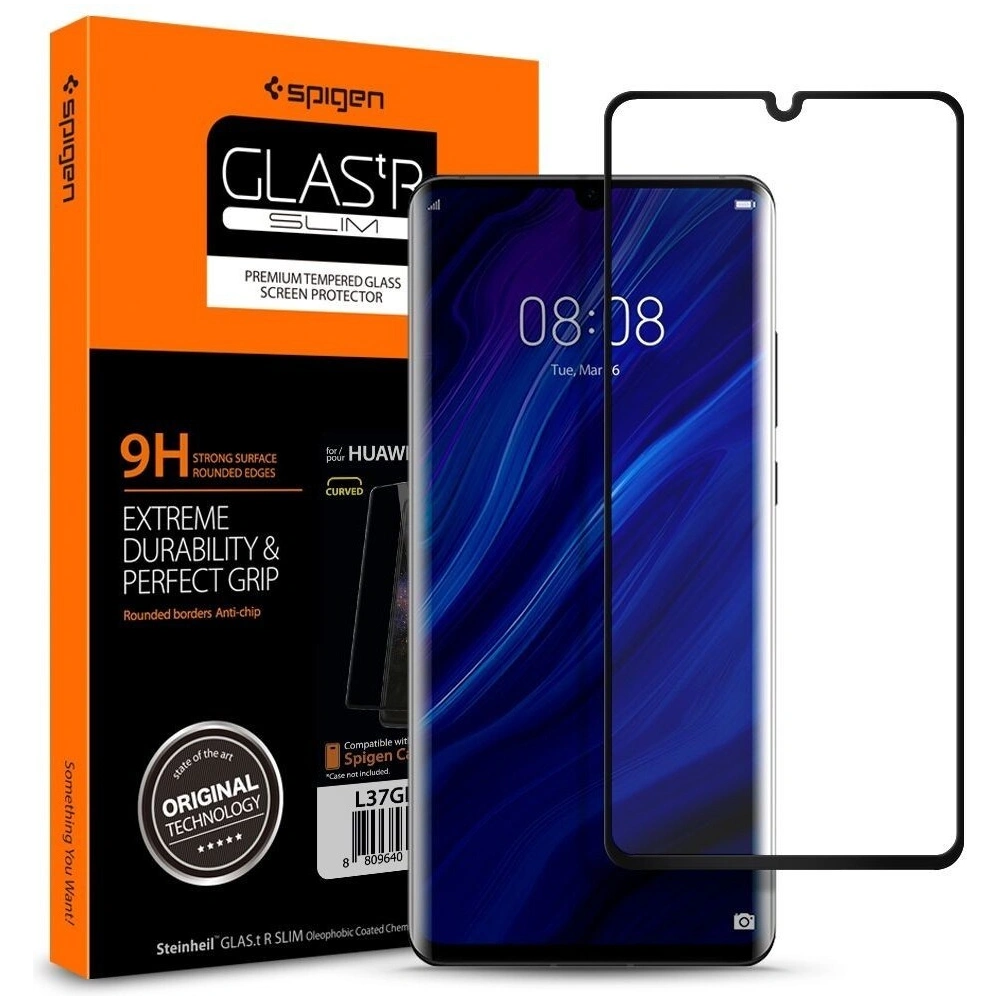 Kup Szkło hartowane Spigen GLAS.tR Slim Huawei P30 Pro Full Cover Case Friendly w najlepszej cenie w Home Screen
