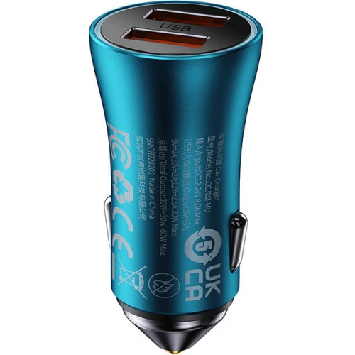 Buy Baseus Golden Contactor Max Car Charger, 2xUSB 60W (blue) - BSU3251BLU - {ean13} - Home Screen Store Europe