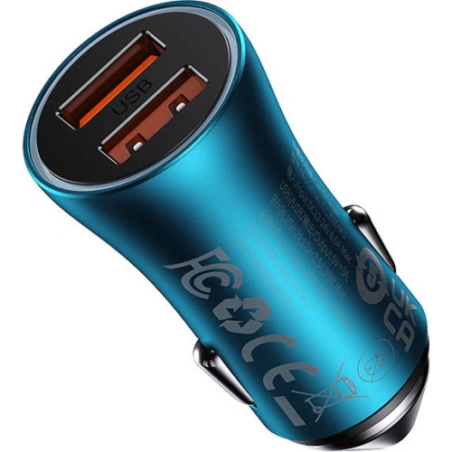 Kup Auto-Ladegerät Baseus Golden Contactor Max, 2x USB, 60W (blau) - BSU3251BLU - {ean13} - Sklep Home Screen