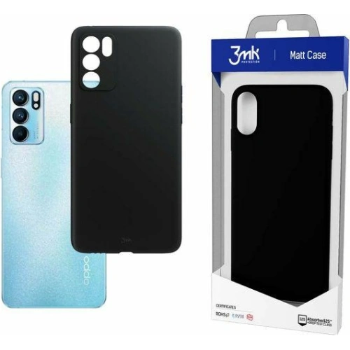 Kup Etui 3MK Matt Case Oppo Reno 6 5G fekete/black - 3MK3413BLK - {ean13} - Sklep Home Screen