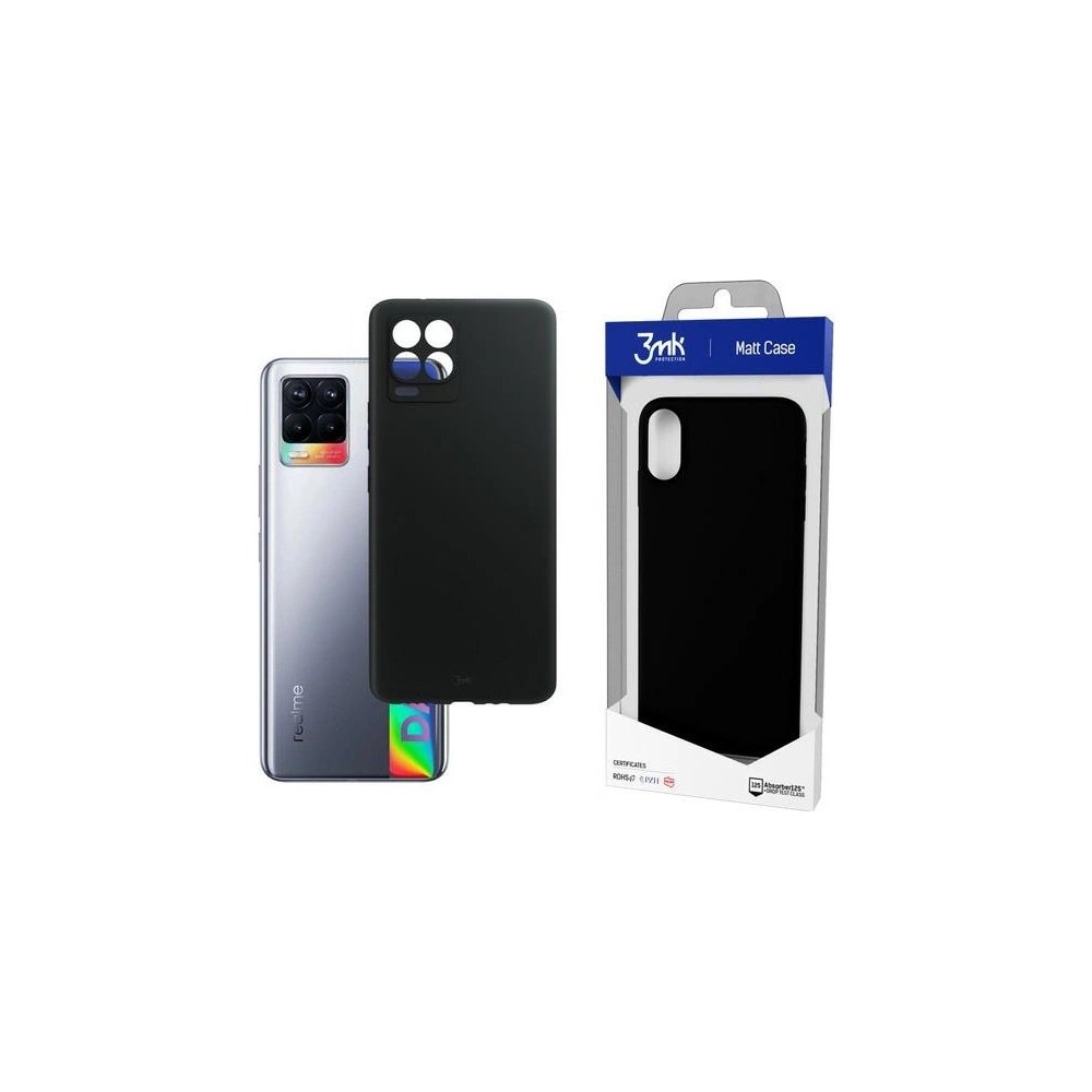 Etui 3MK Matt Case Realme 8 czarny/black