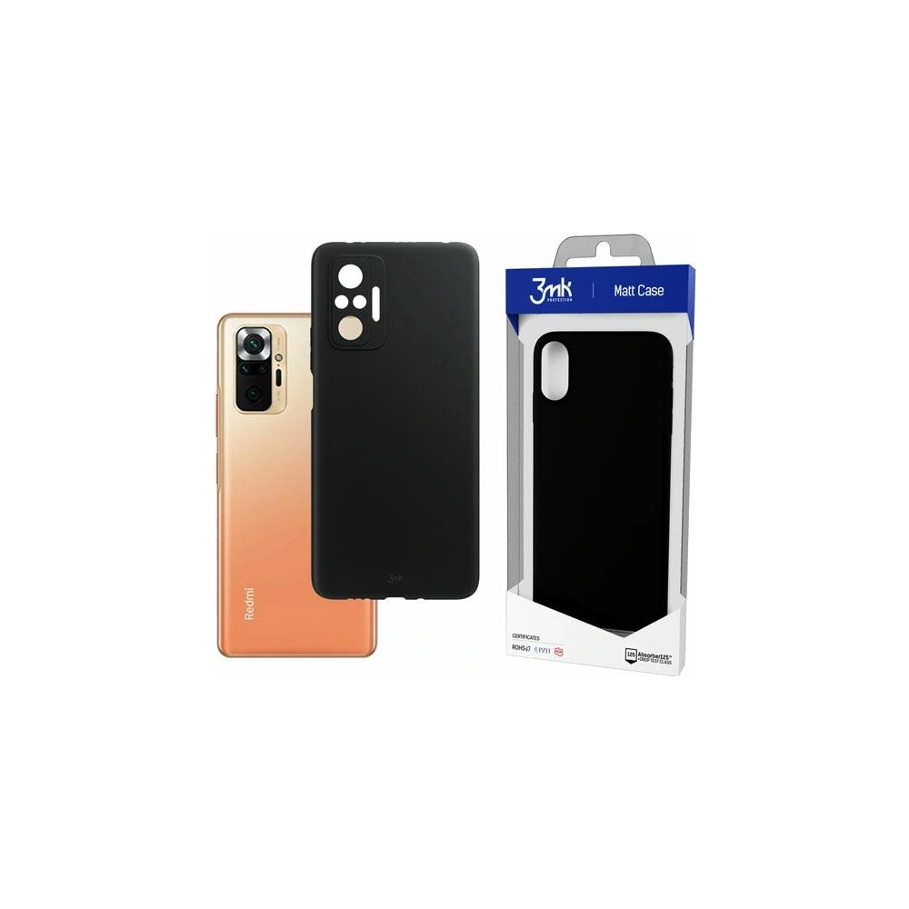 Etui 3MK Matt Case Redmi Note 10 Pro czarny/black