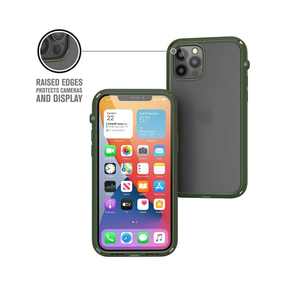 Etui Catalyst Influence Apple iPhone 12/12 Pro zielone