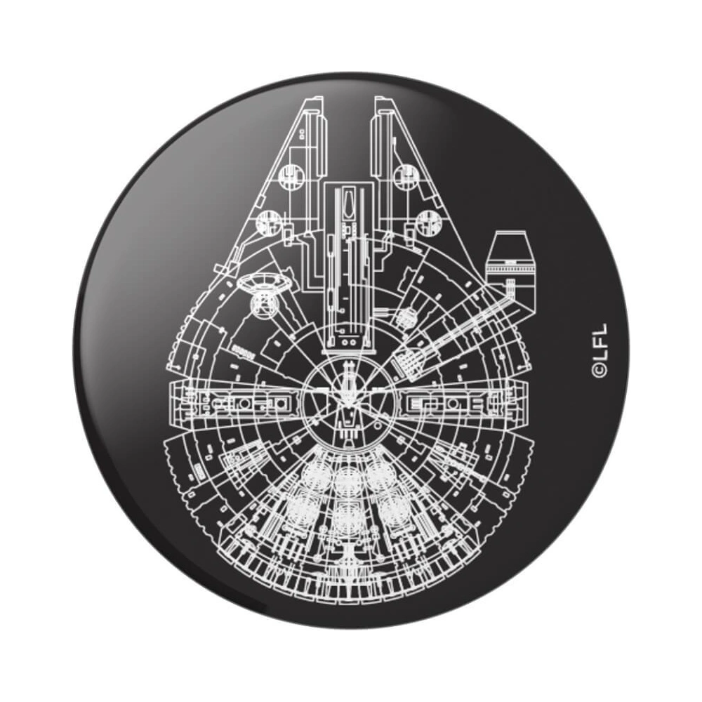 Uchwyt do telefonu POPSOCKETS Standard Star Wars Millenium Falcon Aluminium
