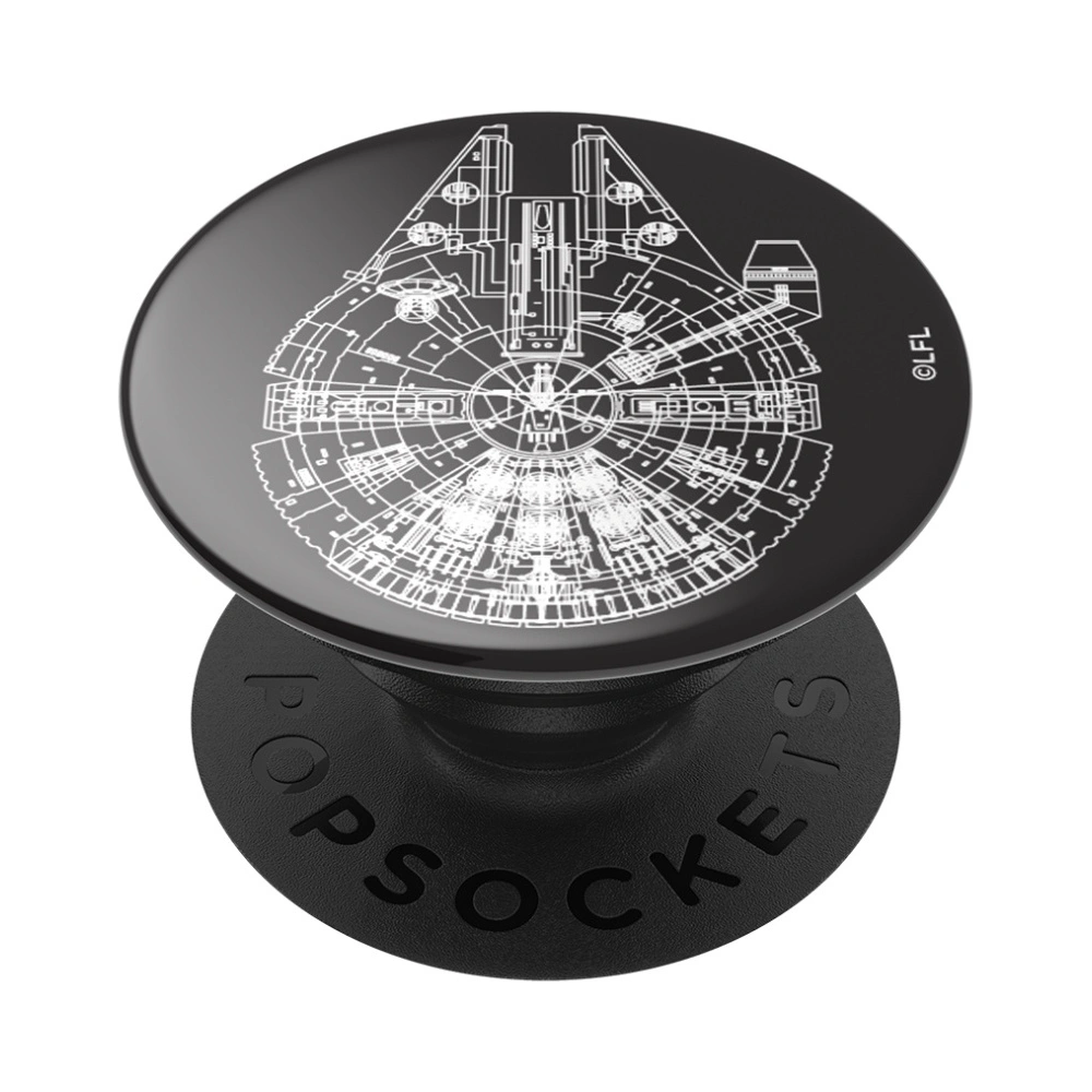 Uchwyt do telefonu POPSOCKETS Standard Star Wars Millenium Falcon Aluminium