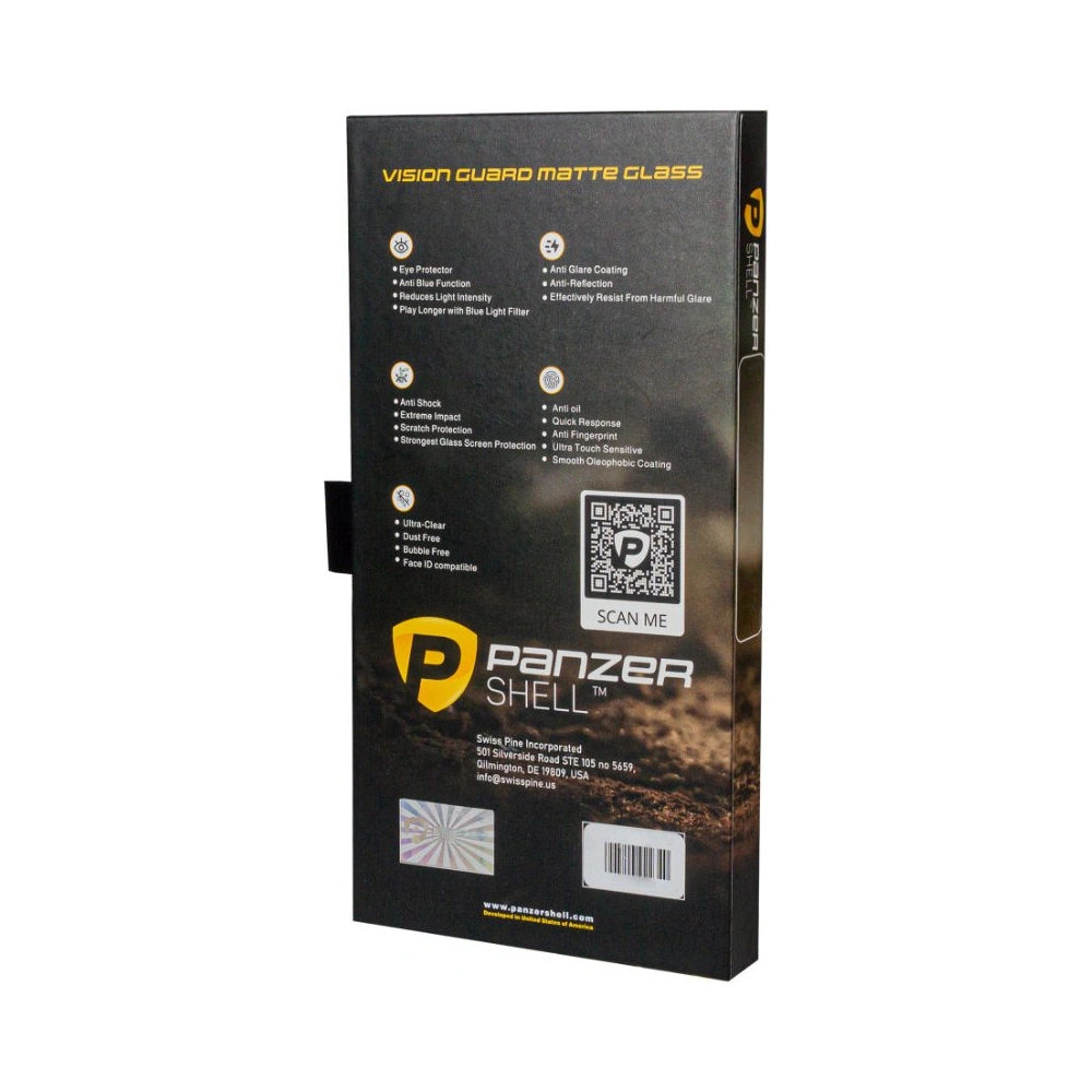 Szkło hartowane PanzerShell Vision Guard Matte Glass Apple iPhone 16e / 14 / 13 / 13 Pro