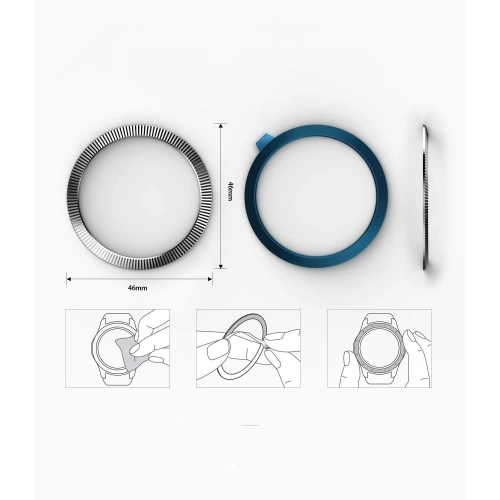 Kup Tachymeterabdeckung Ringke Samsung Galaxy Gear S3/Watch 46mm gestreiftes Edelstahl silber GW-46-12 - RGK895SSLV - {ean13} - Sklep Home Screen
