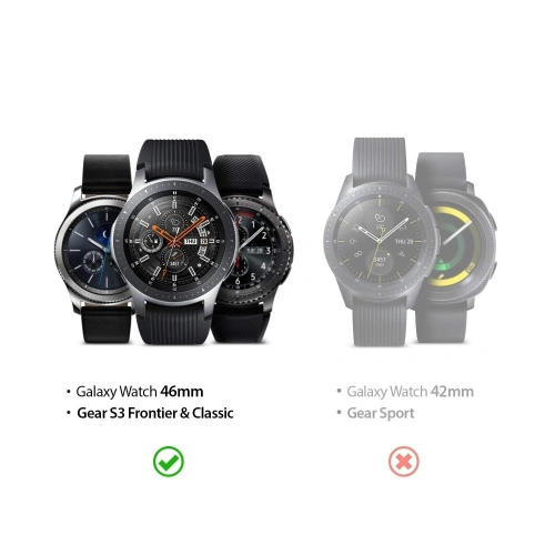 Kup Tachymeterabdeckung Ringke Samsung Galaxy Gear S3/Watch 46mm gestreiftes Edelstahl silber GW-46-12 - RGK895SSLV - {ean13} - Sklep Home Screen