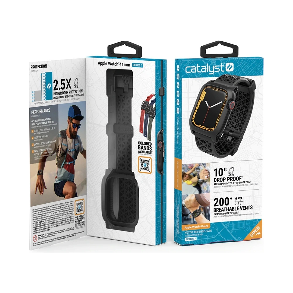 Etui Catalyst Active Defense Apple Watch 4/5/6/7/SE/8/9 40/41mm czarne