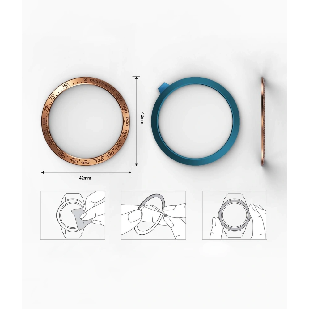 Kup Nakładka na tachymetr Ringke Samsung Galaxy Sport/Watch 42mm stal nierdzewna złota GW-42-05 w najlepszej cenie w Home Screen