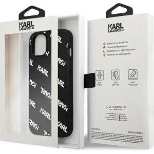 Kup Case Karl Lagerfeld KLHCP13SPULMBK3 Apple iPhone 13 mini Hartschale schwarz/black Allover - KLD947BLK - {ean13} - Sklep Home Screen