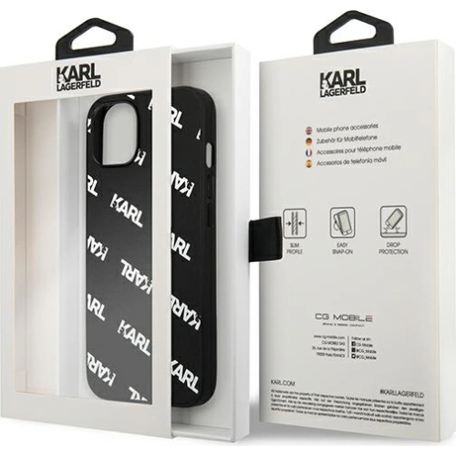 Kup Etui Karl Lagerfeld KLHCP13SPULMBK3 Apple iPhone 13 mini hardcase černý/black Allover - KLD947BLK - {ean13} - Sklep Home Screen